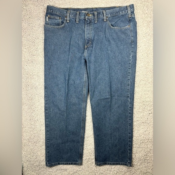 Carhartt Jeans Mens 44 x 28 Straight Leg Relaxed Fit Vintage Utility Outdoors - Picture 1 of 4